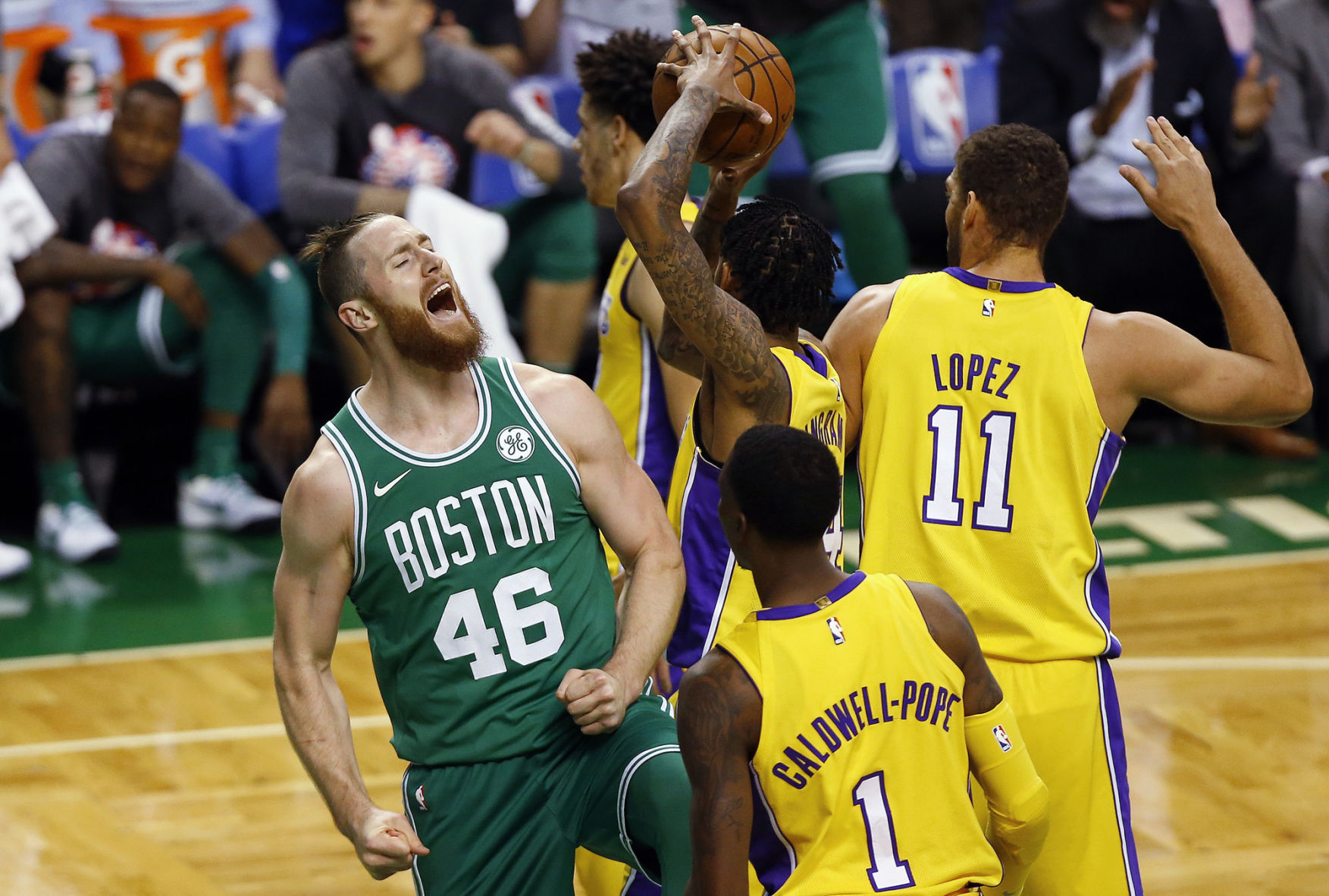 APTOPIX Lakers Celtics Basketball